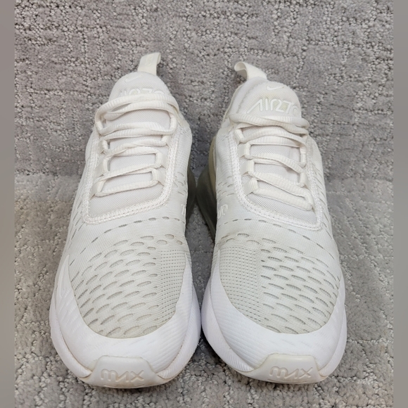 NIKE Air Max 270 GS Youth Size 5Y Women's 6.5 White Athletic Running Sneakers. - Picture 3 of 13